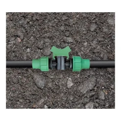 Vanne d'arrêt d'eau avec bague de serrage D 16 mm