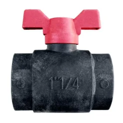 Vanne en polypropylène à boisseau sphérique femelle filetage 26 x 34 mm