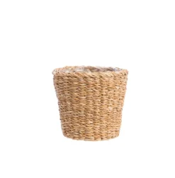 Vannerie naturelle en jacinthe d’eau – 18 x 16 x 13,5 cm