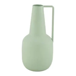 Vase amphore coloris vert en métal - 20 cm