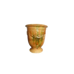Vase Anduze flammé en terre cuite émaillée H 28 x Ø 32 cm