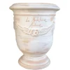 Vase Anduze mini cérusé en terre cuite H 22 x Ø 17 cm