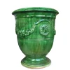 Vase Anduze mini vert en terre cuite émaillée H 22 x Ø 17 cm