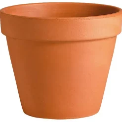 Vase brut rouge en terre cuite D.11 x H10