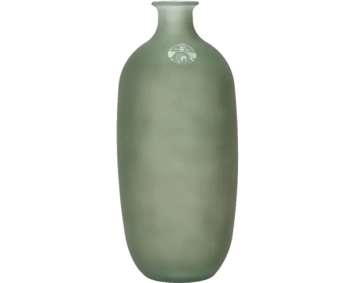 Vase coloris vert en verre recyclé - Ø 13 cm