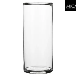 Vase cylindre en verre transparent Carly - Ø 9 x H 19 cm