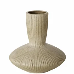 Vase en céramique beige mate Oasis - Ø 18 x H 18 cm