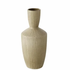 Vase en céramique beige mate Oasis - Ø 13 x H 30 cm