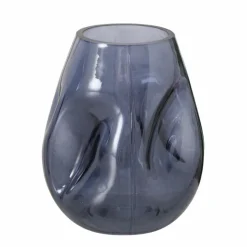 Vase en verre laqué gris Lojin - Ø 14 x H 17,5 cm