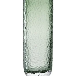 Vase en verre martelé vert Leonardo Martello - 8 x 10 x 27 cm