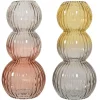 Vase en verre multicolore forme 3 bulles - Ø 15 x H 33 cm