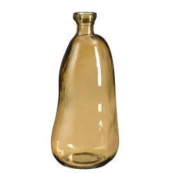 Vase en verre recyclé beige Organic - Ø 22 x H 51 cm