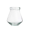 Vase en verre recyclé transparent Jive - Ø 12,5 cm