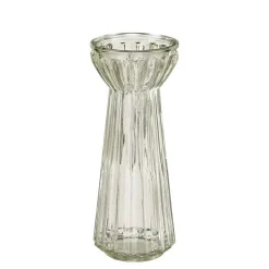 Vase haut en verre transparent - Ø 9,5 x H 24 cm