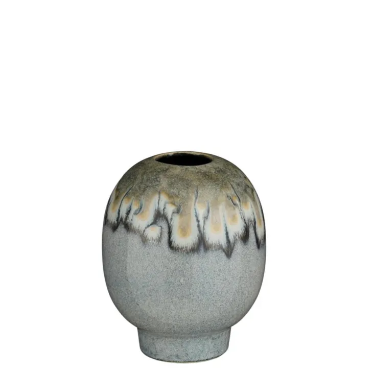 Vase Helma coloris bleu en grès - Ø 20 cm