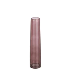 Vase soliflore en verre marron transparent Xandra - Ø 7 x H 30,5 cm