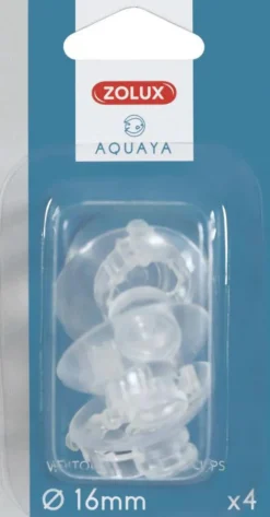 Ventouses aquatiques pour tuyau aquarium coloris transparent Zolux 16 mm - x 4