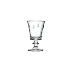 Verre à pied en verre transparent avec motif abeille Bastide Diffusion - 24 cl
