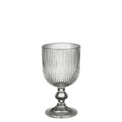 Verre à vin à pied en verre cannelé Merlot - Ø 14,5 x H 8 cm