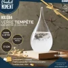 Verre tempête baromètre à cristaux - H 17 cm