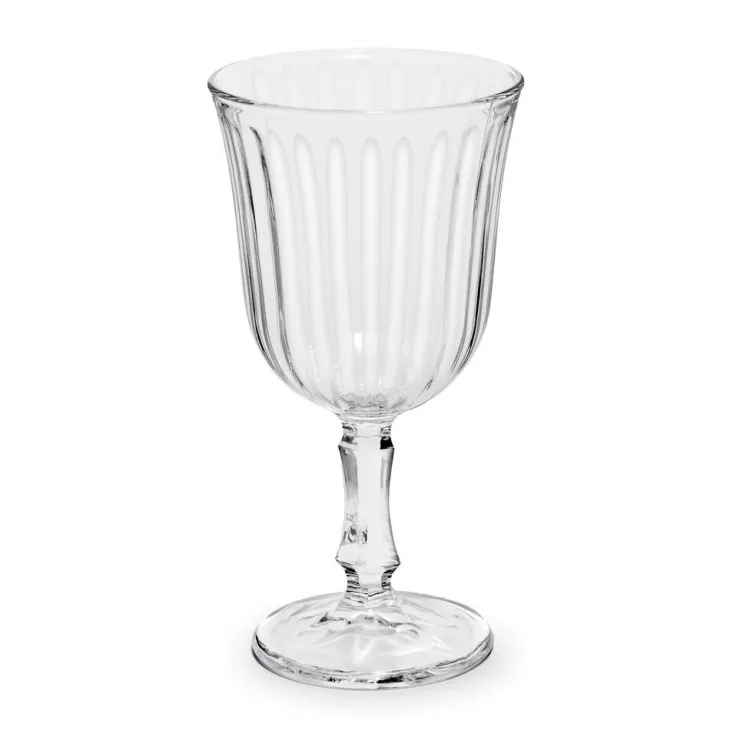 Verres à eau en verre transparent Belem - 6 verres à pied x 24 cl