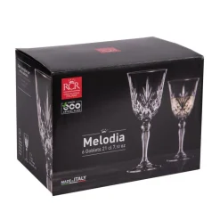 Verres à pied en cristallin transparent Melodia - 21 cl