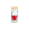 Verrine tube light rouge taille S Ø 8 x H 18 cm