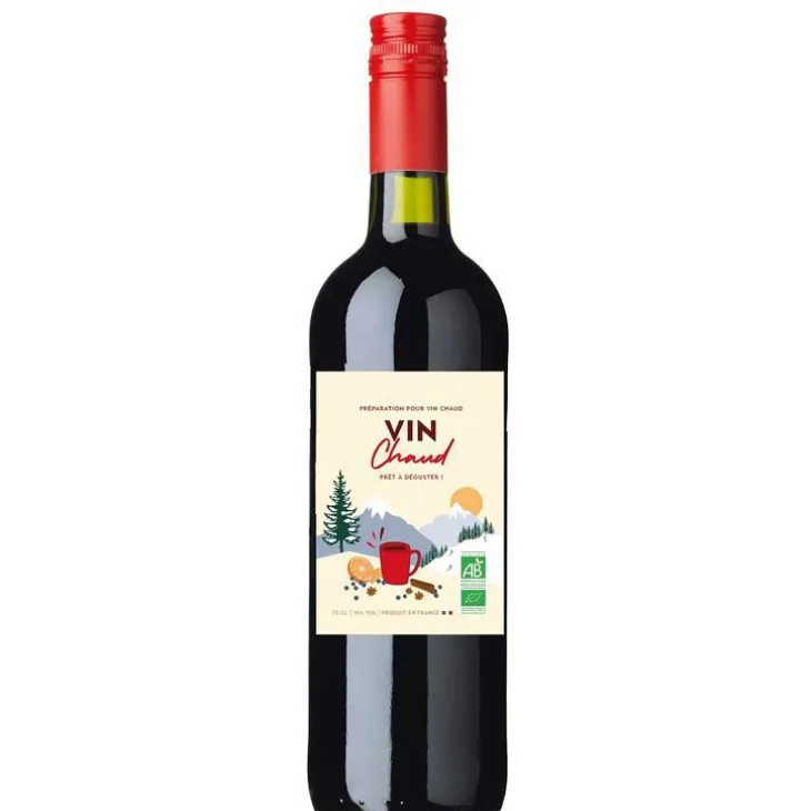 Vin chaud bio en bouteille de 75 cl