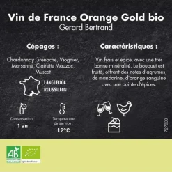 Vin de France Orange Gold bio - 75 cl