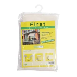 Voile d'ombrage rectangulaire beige spéciale balcon 2,0 x 1,4 m