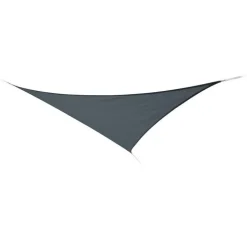 Voile d'ombrage triangulaire extensible gris 5 m
