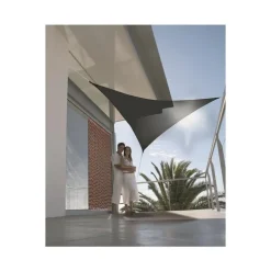 Voile d'ombrage triangulaire gris 3 m
