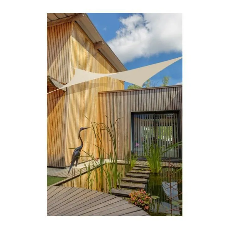 Voile ombrage ivoire 3,6 m carré extensible