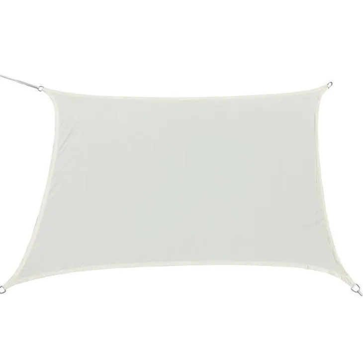 Voile ombrage ivoire 3,6 m carré extensible