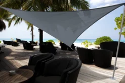 Voile triangulaire en toile gris ardoise Jardiline Austral - 3,6 m