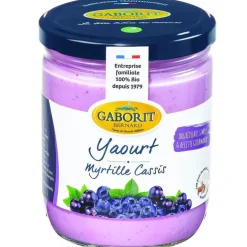 Yaourt gourmand myrtille cassis bio Gaborit – 400 g