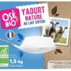 Yaourt nature au lait entier bio 12 x 125 g