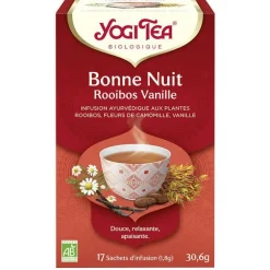 Yogi tea Bonne nuit Rooibos Vanille – La boîte de 17 sachets