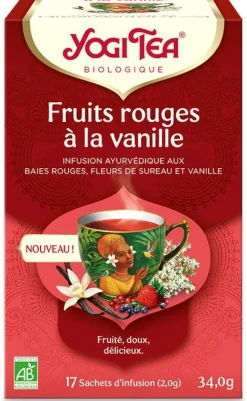 Yogi tea fruits rouges vanille bio - 17 sachets