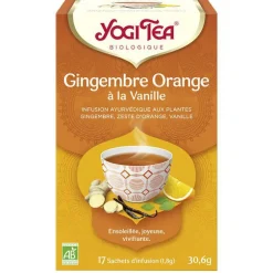 Yogi Tea Gingembre orange vanille – La boîte de 17 sachets