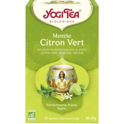 Yogi Tea Menthe citron vert – La boîte de 17 sachets