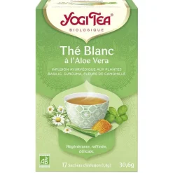 Yogi Tea Thé blanc aloé vera – La boîte de 17 sachets